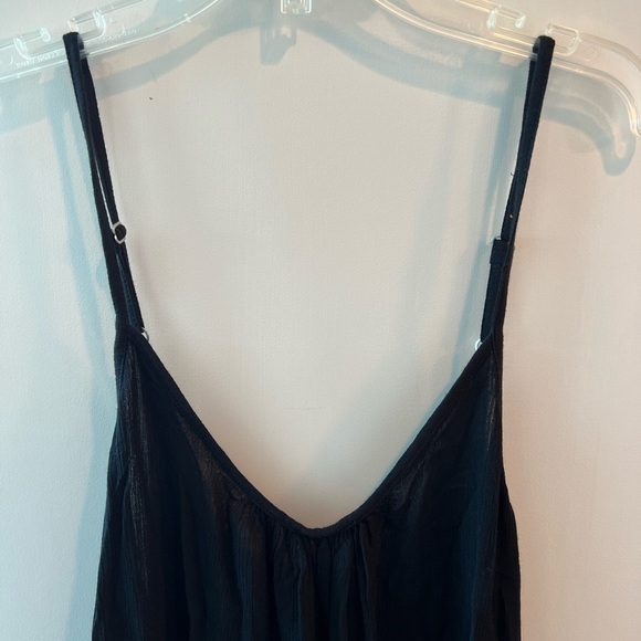 Elan Cover-Up Slip Sleeveless Scoop Neck Mini Dress Black Size M - Picture 4 of 14